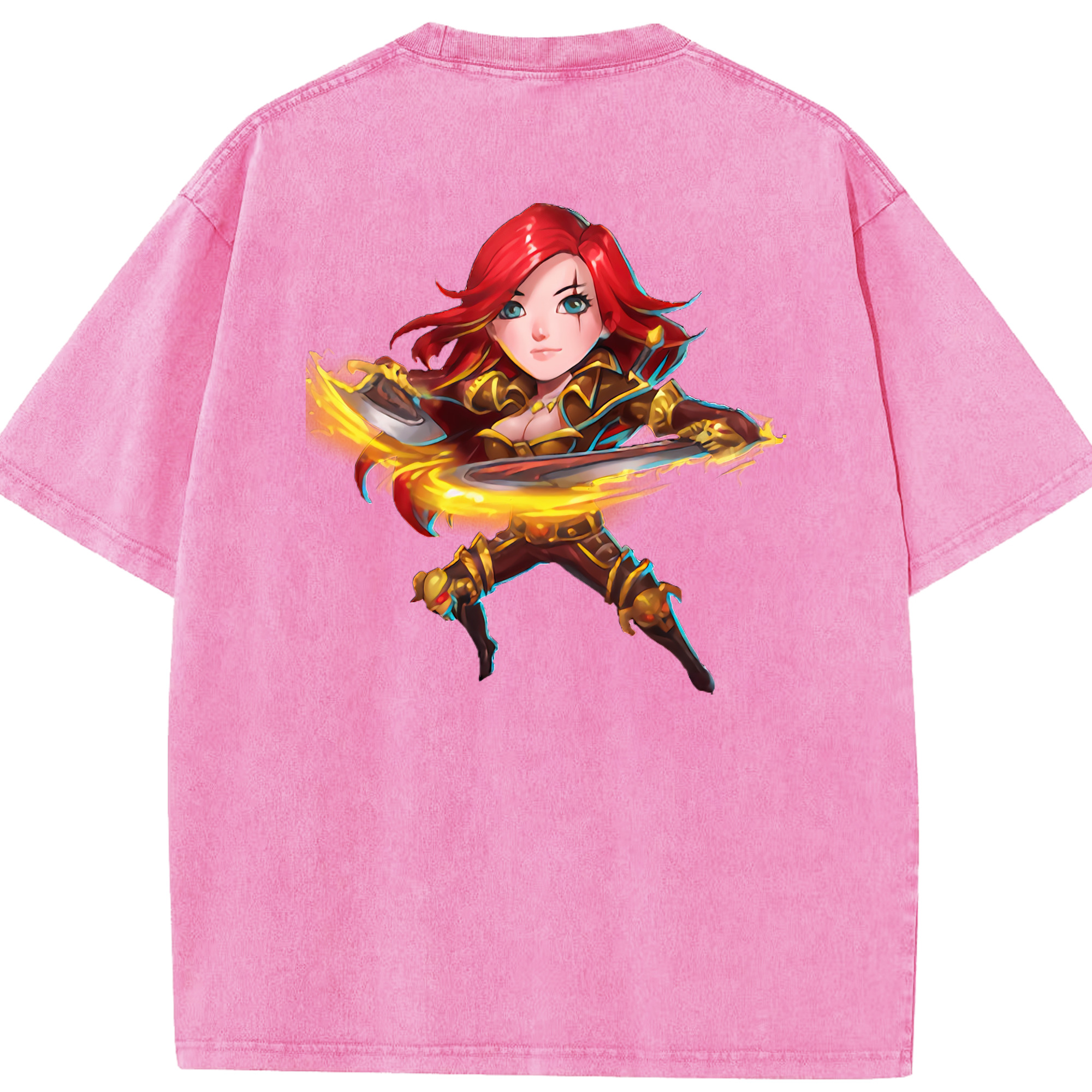 （画像用） リーグ・オブ・レジェンド League of Legends LOL 綿100% ヴィンテージ風 半袖Tシャツ（背面プリント）